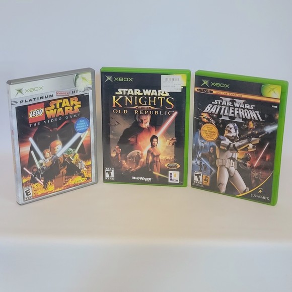 Star Wars Battlefront II LEGO & Knights Of The Old Republic XBOX Lot of 3 Games.